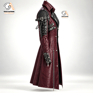 Veste matelassée longue en coton pour homme Hema, col montant, fermeture éclair, imperméable, respirante, coupe-vent, hiver, noir, rouge, écologique - Product Image 3
