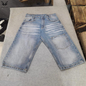 Shorts de Mezclilla Rectos para Hombre, Color Azul Claro, con Logotipo Personalizado, Tejido Transpirable y Ecológico, de la Más Alta Calidad, para Uso Casual de Verano - Product Image 5