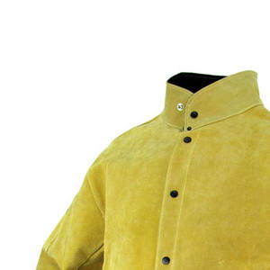 Veste de soudage en cuir de vachette résistante à la chaleur, vêtements de protection pour soudeurs, veste de soudage en cuir, vêtements de sécurité pour le travail de soudage - Product Image 4