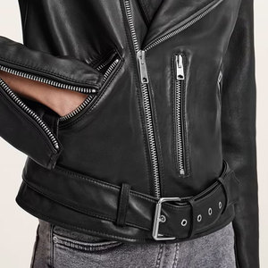 New Arrivals 2026 Latest Design Cropped Unisex Leather Jackets Made Genuine Leather Jackets For Women's - Product Image 4