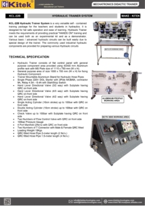KITEK-Equipo de entrenamiento de metal hidráulico eléctrico, modelo educativo, hecho en La India, de estilo de la marca KITEK - Product Image 3
