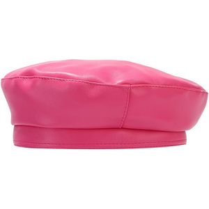 PU Leather <b>Beret</b> for Women, Classic <b>Berets</b> Artist Painter Cap with Rhinestones Accessories - Product Image 1