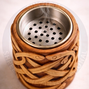 Quemador de Incienso de Madera de Teca Pulida de Primera Calidad, Estilo Indio, para Fragancia y Aromaterapia en el Hogar de Lujo - Product Image 3
