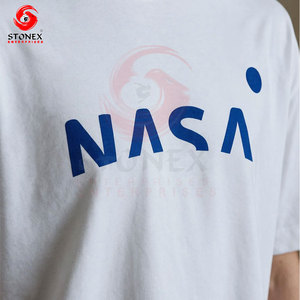 เสื้อยืดคอตตอนสีเขียวมิ้นท์ทรงโอเวอร์ไซส์สำหรับผู้ชาย พิมพ์ลายโลโก้ด้านหน้า คุณภาพสูง - Product Image 4