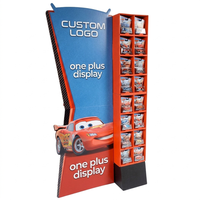 Présentoir à quart de palette pour jeu de cerveau en carton ondulé Puzzle jouets étagère de magasin de détail