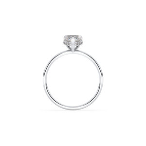 REYES IGI Certified 14K Solid Gold Heart Shape 1CT HPHT CVD Lab Grown Diamond Hidden Halo Ring For Women Fine Jewelry - Product Image 6
