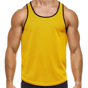 <b>Men's</b> Performance Sleeveless Tank Tops Gym Wear <b>Stretchy</b> Compression Fit Cotton/Polyester Eco-Friendly & Quick Dry - Product Image 1