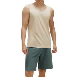 <b>Singlet</b> Tank Top <b>Men</b> 100% Cotton Breathable O-Neck 220g Knitted Smart Casual Fitness Activities Wrestling <b>Singlet</b> Custom - Product Image 1