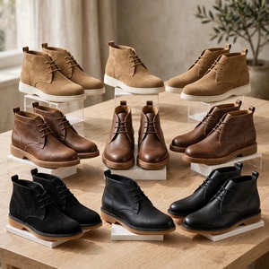 Zapatos de Cuero para Hombre, Calzado Casual de Cuero Genuino, Botas de Gamuza Marrón Vintage para Hombre, Calzado al por Mayor, Lote en Liquidación de BD - Product Image 3