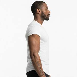Custom Logo Polyester Short Sleeve <b>T</b>-<b>shirts</b> Slim Fit Workout Sports Clothing Training Wear <b>Men</b> Fitted Fitness <b>Muscle</b> Gym <b>Shirts</b> - Product Image 3