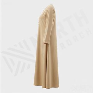 Conjunto de Dos Piezas para Mujer, Vestido Abaya de Poliéster, Top de Manga Larga, Pantalón con Cuello Dividido, Diseño a Mano, Talla Grande, Inspirado en la Moda Islámica Modesta - Product Image 3
