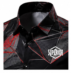 Chemise tendance pour homme à imprimé floral, toucher coton premium, coupe classique confortable, idéale pour les vacances d'été à la plage et le quotidien. - Product Image 3