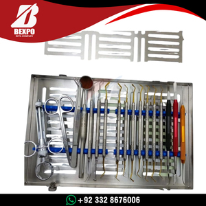 Kit de Cirugía de Implantes Dentales de 17 Piezas con Estuche, Juego de Herramientas Orales Periodontales - Product Image 3