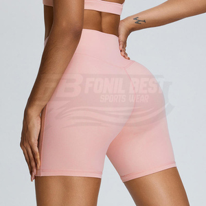 Pantalones de Yoga de Cintura Alta para Mujer, Elásticos, de Secado Rápido, Transpirables, con Elasticidad en Cuatro Direcciones, Spandex/Nailon, Sólidos, para Gimnasio y Deportes, 220g, Venta al Por Mayor - Product Image 6