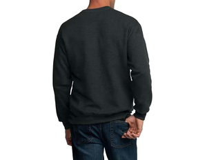 Pull décontracté à manches longues pour homme, col rabattu, en molleton uni respirant, mélange polyester/coton 300g, imprimé numérique, collection automne - Product Image 4