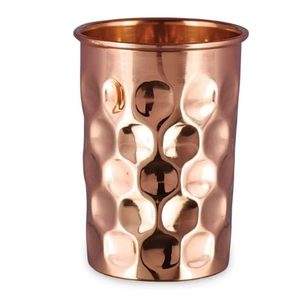 Vaso de Cobre Puro para Beber Agua, Juego de 4 Vasos de 300 ml con Beneficios para la Salud y el Yoga - Product Image 1