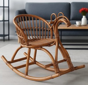 Fauteuil à bascule en rotin tressé pour enfants avec design tête de cheval, pour chambre d'enfant, chambre à coucher, salle de jeux, fabriqué au Vietnam - Product Image 5