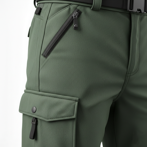 กางเกงคาร์โก้ผ้าเนื้อนุ่ม น้ำหนักเบา กันน้ำ สำหรับเดินป่า ปีนเขา ผู้ชาย ขายส่ง มีหลายกระเป๋า - Product Image 5
