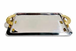 Metal Marble & Wood Contemporary Round Serving Tray/<b>Platter</b>-Eco-Friendly <b>Disposable</b> Party <b>Platter</b> - Product Image 4