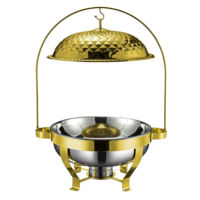Plat de service élégant et classique pour buffet, avec couvercle, en acier inoxydable, antiadhésif, durable, idéal pour hôtels de luxe et événements raffinés