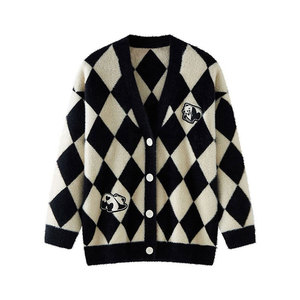 Cardigan en tricot classique à col en V, essentiel automne-hiver, unisexe, confortable, prix de gros - Product Image 1