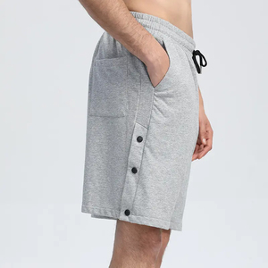 กางเกงวิ่งออกกำลังกายผู้ชายขายส่ง กางเกงขาสั้นลำลองผู้ชายทรงหลวม กางเกงเบอร์มิวด้าผ้าฝ้าย กางเกงกีฬาออกกำลังกายมีเชือกผูก - Product Image 2