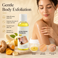 Huile Exfoliante Quotidienne Mestin au Curcuma et à la Banane pour une Peau Éclatante et Lisse – Soin Corporel et Facial – Vente en Gros Direct Usine