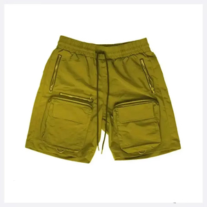 Wholesale Hot Selling Solid Front Logo Cotton Summer Multi Pockets <b>Short</b> Pants Casual 6 Pocket Mens <b>Cargo</b> <b>Shorts</b> Loose Fit - Product Image 4
