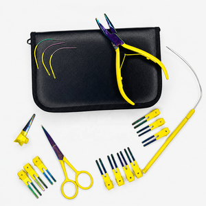 TEEJAY Kit de Herramientas de Extensión de Cabello de Acero Inoxidable Premium Amarillo Arcoíris, Más Vendido, Probado a Mano, Belleza, Logotipo Personalizado OEM - Product Image 2