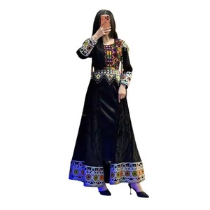 Vestidos Afganos Hechos a Medida, Vestidos Étnicos Vintage Bordados de Manga Larga para Mujer, Ropa Casual para Festivales y Bodas - Product Image 1