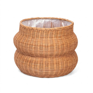 Cesta de mimbre tejida para plantas, maceta decorativa al por mayor, maceta de fibra natural de gran calidad - Product Image 3