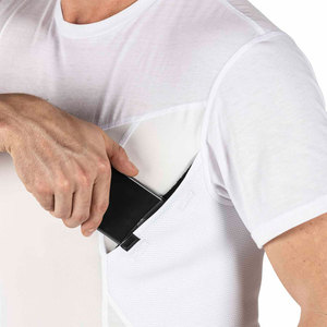 เสื้อเชิ้ตแขนสั้นผ้าสแปนเด็กซ์สำหรับพกปืนแบบซ่อนสำหรับผู้ชาย - Product Image 3