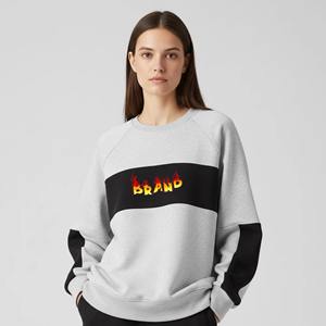 Sweat-shirt à capuche décontracté surdimensionné pour femmes, couleurs élégantes, logo imprimé personnalisé, survêtements d'hiver écologiques - Product Image 5