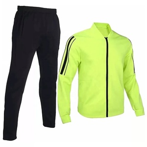 Ensemble de survêtement haute visibilité : veste de sport zippée et pantalon de jogging respirant à séchage rapide, tenue d'entraînement deux pièces 2026 - Product Image 2