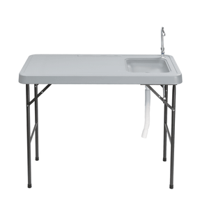 Portable Folding Fish Fillet and Hunting Cutting Table with Sink Faucet for <b>Camping</b> <b>Kitchen</b> - Product Image 1
