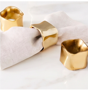 Golden <b>Napkin</b> Rings <b>Silver</b> Glossy Finished Stainless Steel Metal <b>Napkin</b> Ring Suitable For Table Decoration Kitchen Item - Product Image 1