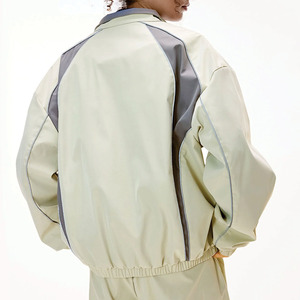 Lightweight Nylon Windbreaker Men’s <b>Jacket</b> Tracksuit Set Reflective Panel Streetwear <b>Zip</b> <b>Up</b> Custom windproof <b>jacket</b> Manufacture - Product Image 2