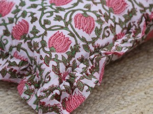 Ruffle <b>Throw</b> <b>Pillow</b> Covers Block Print Farmhouse Floral Hidden Zipper Boho <b>Pillow</b> Case or Cute Outdoor <b>Pillow</b> Case - Product Image 5