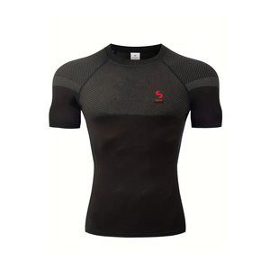 Solid Trader Elite Fitness Wear Chemise d'entraînement à manches courtes Léger Respirant Contrôle de l'humidité Haut de sport Rash Guard - Product Image 1