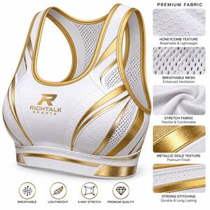 Soutien-gorge de sport pour femme à sublimation, haute performance, sans couture, séchage rapide, respirant, avec logo frontal, haute qualité, vente en gros, meilleur prix, le plus vendu - Product Image 6