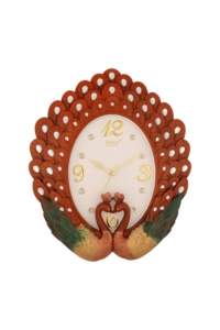 Crystal Diamond <b>Modern</b> Single Face Quartz <b>Wall</b> <b>Clock</b> Home Decor Luxury Peacock Design for Living Room Plastic - Product Image 4