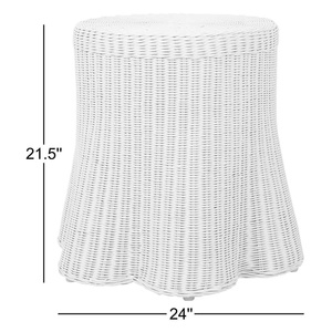 Un peu de charme rustique pour votre espace : une table en rotin naturel robuste et texturée, idéale pour votre entrée ou votre couloir. - Product Image 5