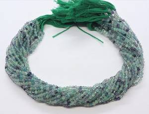 Perles de fluorite naturelle facettées en forme de rondelle, 3 mm, multicolores, perles de fluorite en forme de rondelle, 13 pouces, perles de fluorite naturelle en vrac - Product Image 5