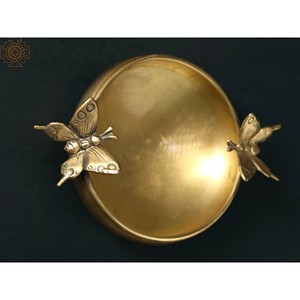 Hecho a mano 7 pulgadas latón mariposa Urli indio hecho a mano decoración del hogar artículo - Product Image 2
