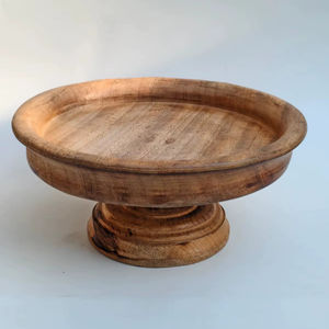 ขาตั้งเค้กไม้ทำมือและชามเสิร์ฟแบบมีฐาน ดีไซน์ใหม่ - Product Image 1