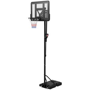 Sistema da basket autoportante da 3 metri con tabellone infrangibile da 119 cm e ruote, per uso esterno in parchi, con cerchio e rete mobili - Product Image 1
