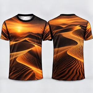 Camiseta Deportiva Transpirable Anti-UV de Secado Rápido con Cuello Redondo Ecológica para Hombre, Venta al Por Mayor del Fabricante, Impresión por Sublimación Frontal Personalizada 100% - Product Image 2