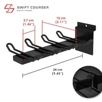 Organizador Deportivo para Exhibición de Bates de Béisbol Metálicos, Soporte de Pared para Exhibición en Tiendas, Uso Comercial, Negro/Blanco