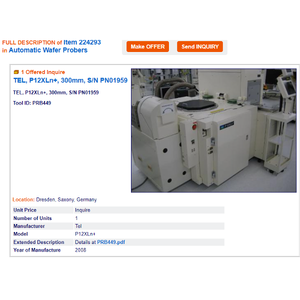 TEL P-12XLn+ Prober - Équipements et pièces semi-conductrices d'occasion de qualité supérieure à l'échelle mondiale - Product Image 5
