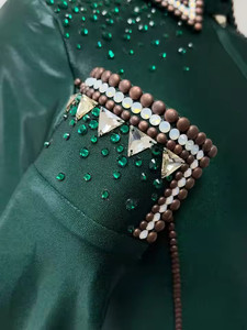 Luxury Cowgirl Western Show Shirt with Rhinestones for Rodeo Horse Show and Equestrian Events - Product Image 4